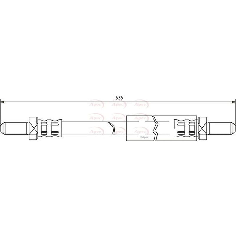 Apec Brake Hydraulic Hose Line Front HOS3287