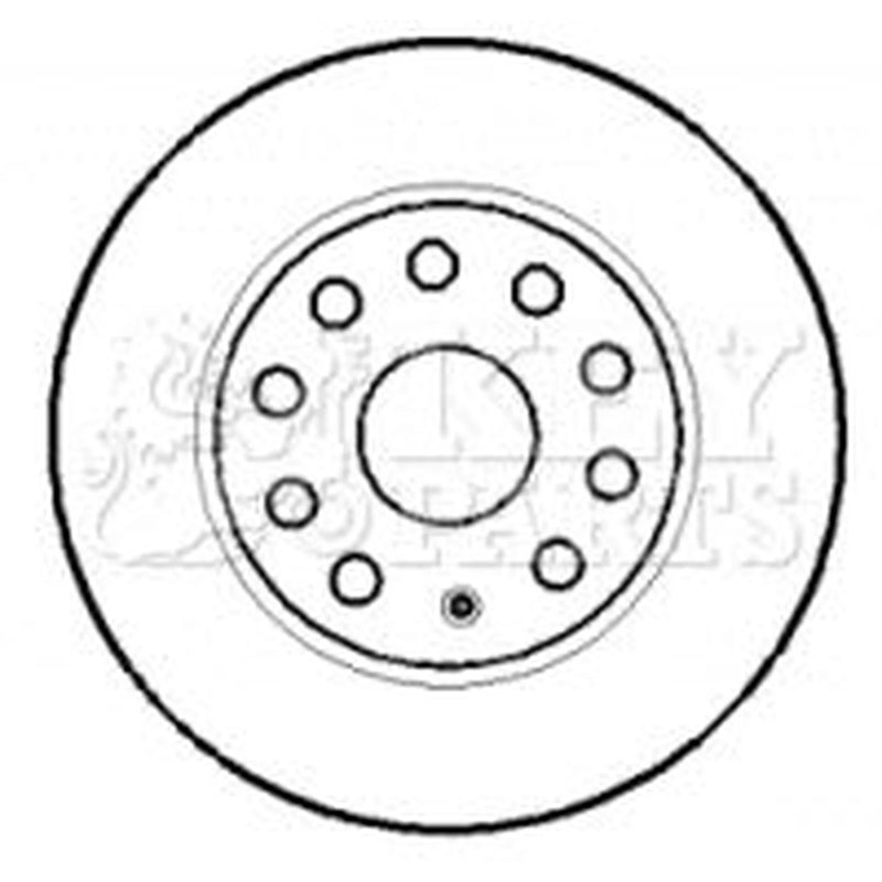 Key Parts 2 x Solid Rear Brake Discs KBD4384