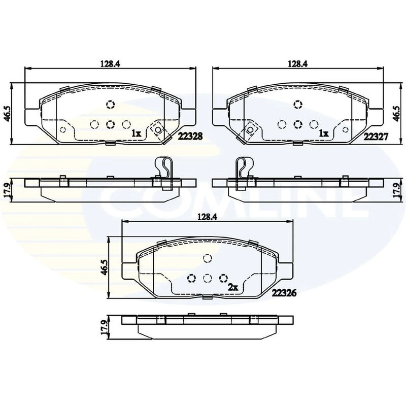 Comline 4 x Front Brake Pad Set CBP32326