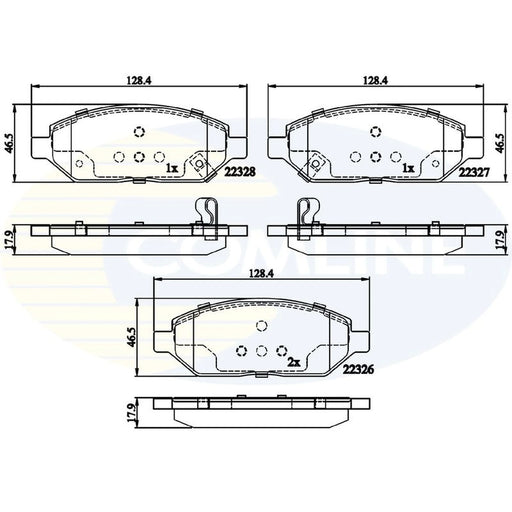 Comline 4 x Front Brake Pad Set CBP32326