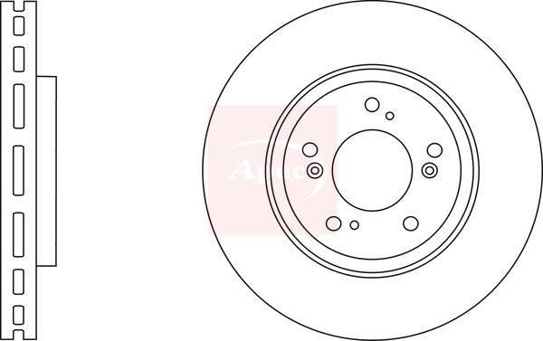 Apec 2 x Brake Disc Set Vented