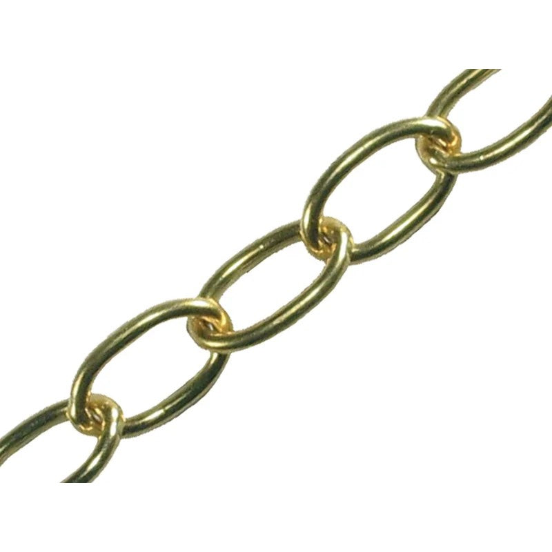 Faithfull Oval Chain x 10m Polished Brass 1.8-2.3mm