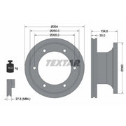 Textar 2 x Internally Vented Front Brake Discs 93128100