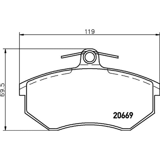 Mintex Front Brake Pad Set MDB1253