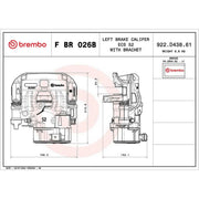 Brembo Brake Caliper Assembly Rear Left FBR026B