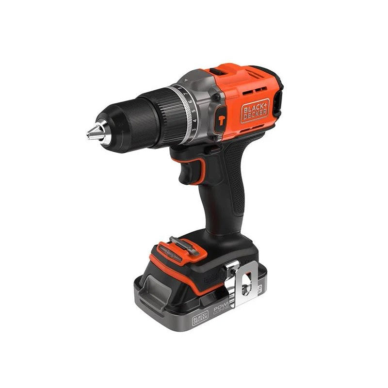 Black + Decker BCD383D1XK POWERCONNECT™ Hammer Drill 18V 1 x 2.0Ah Li-ion