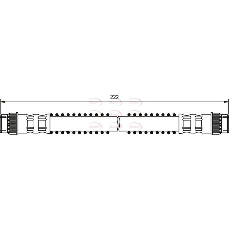 Apec Brake Hydraulic Hose Line Rear HOS3135
