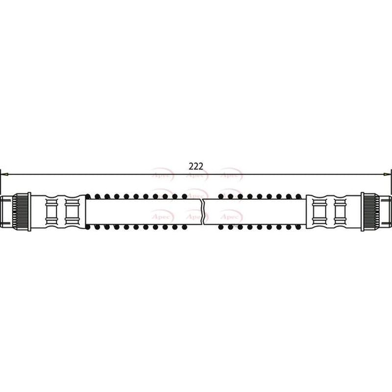 Apec Brake Hydraulic Hose Line Rear HOS3135