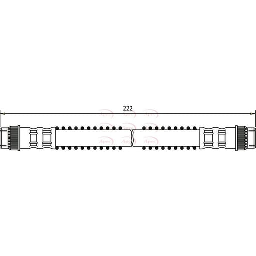 Apec Brake Hydraulic Hose Line Rear HOS3135