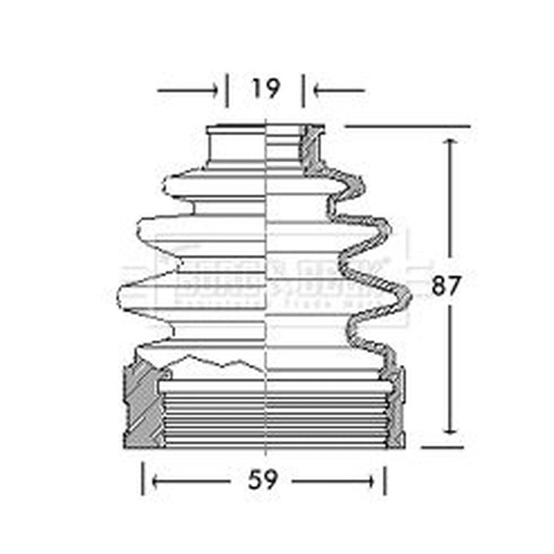 Borg & Beck Drive Shaft Bellow Kit Front Left BCB2743