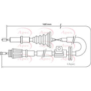 Apec Handbrake Cable Left Rear CAB1506