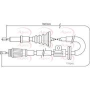 Apec Handbrake Cable Left Rear CAB1506