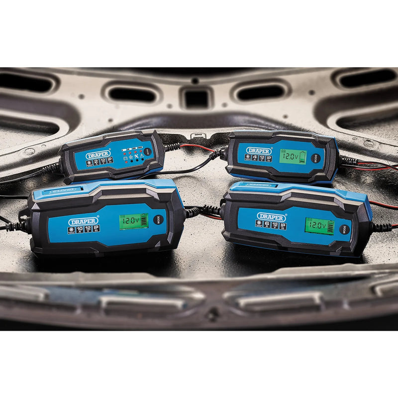 Draper Smart Charger 6/12V Battery Maintainer 4A