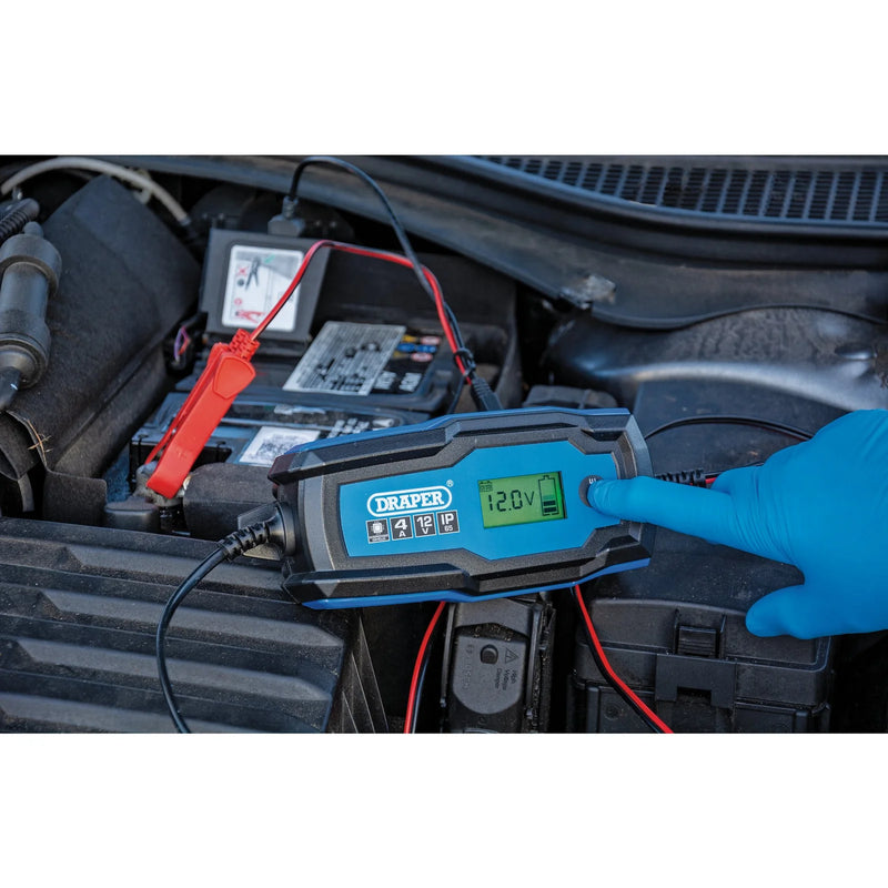 Draper Smart Charger 6/12V Battery Maintainer 4A