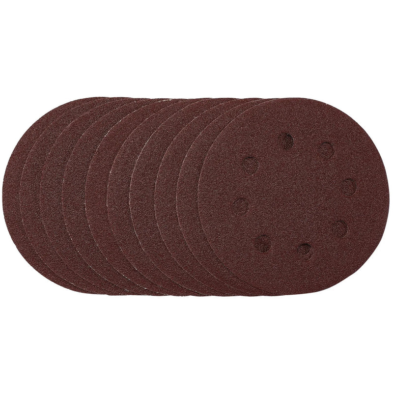 Draper Sanding Discs 115mm 80 Grit Hook & Loop Pack of 10