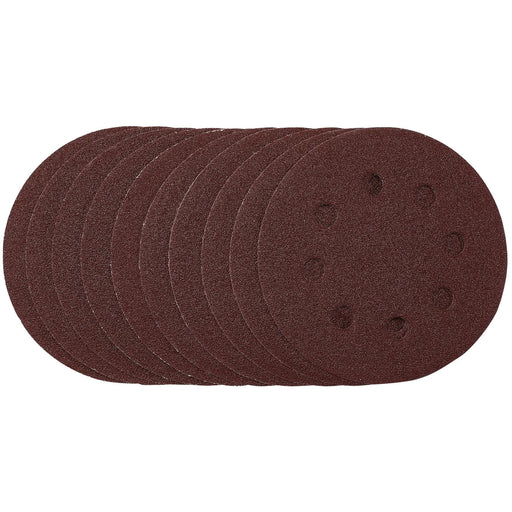 Draper Sanding Discs 115mm 80 Grit Hook & Loop Pack of 10