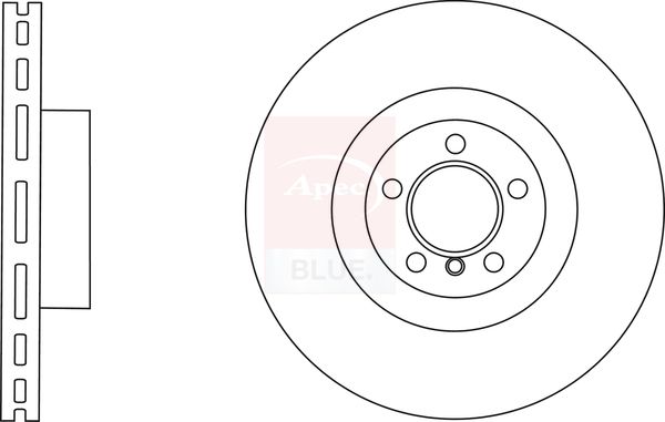Apec 2 x Brake Disc Set Vented