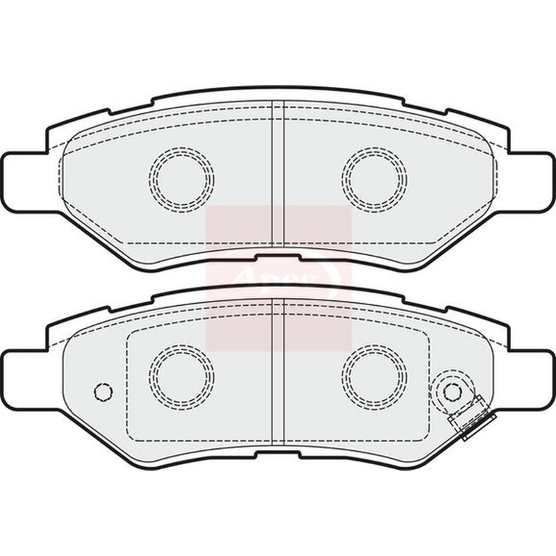 Apec Rear Brake Pad Set PAD1636