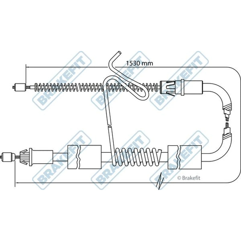 Apec Handbrake Cable Left Rear BBC3176