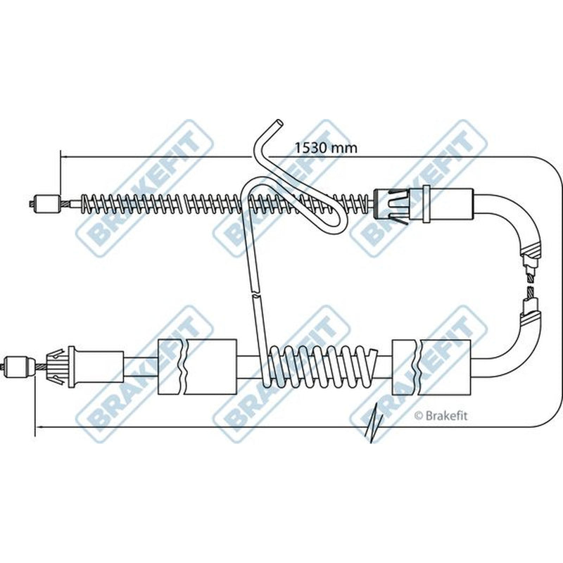 Apec Handbrake Cable Left Rear BBC3176