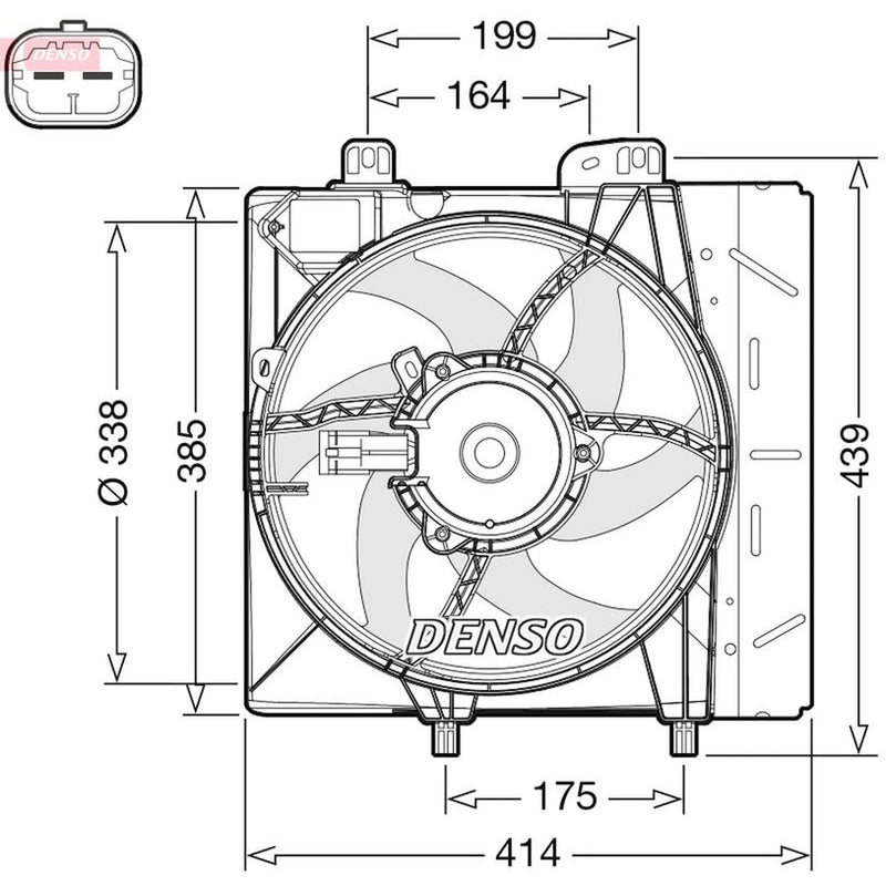 Denso Engine Cooling Fan DER07011