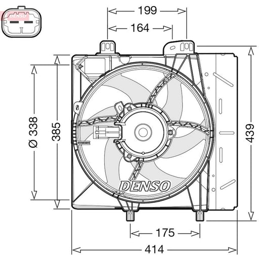 Denso Engine Cooling Fan DER07011