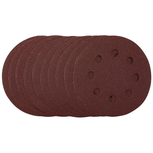 Draper Sanding Discs 115mm 120 Grit Hook & Loop (Pack of 10)