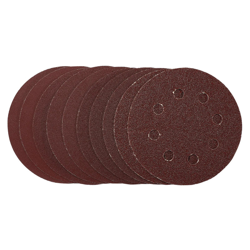 Draper Sanding Discs, Hook & Loop, Assorted Grit, Pack of 10