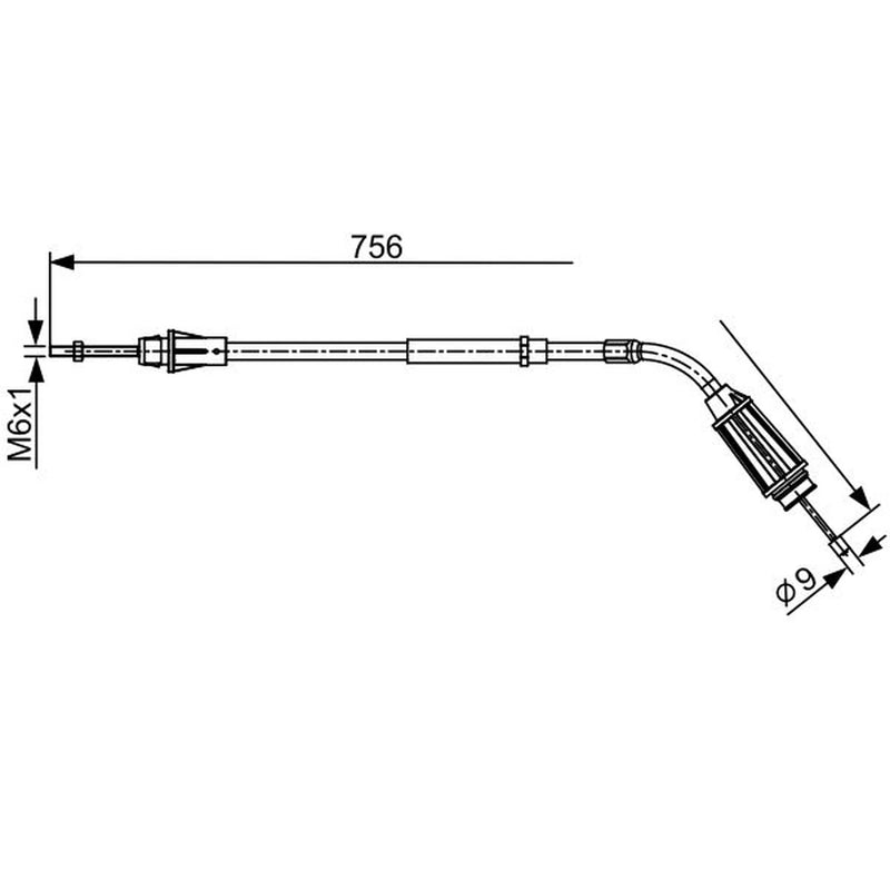 Bosch Handbrake Cable Left Rear 1 987 482 556
