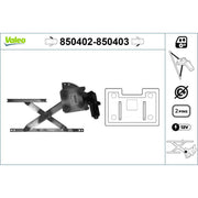Valeo Electric Window Regulator 850402