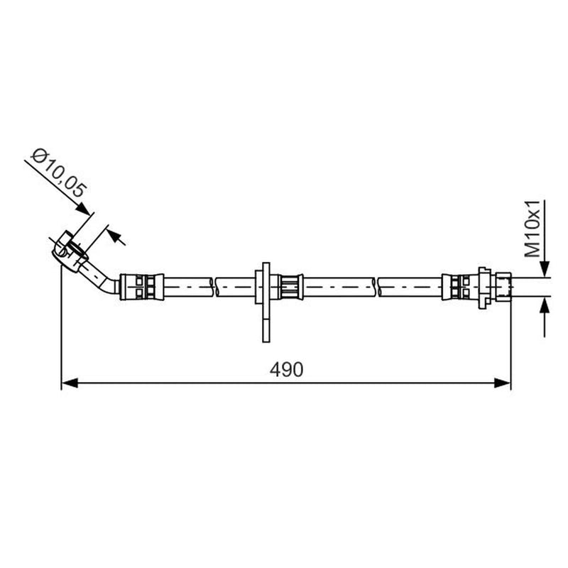 Bosch Brake Hydraulic Hose Line Rear Left 1 987 481 520