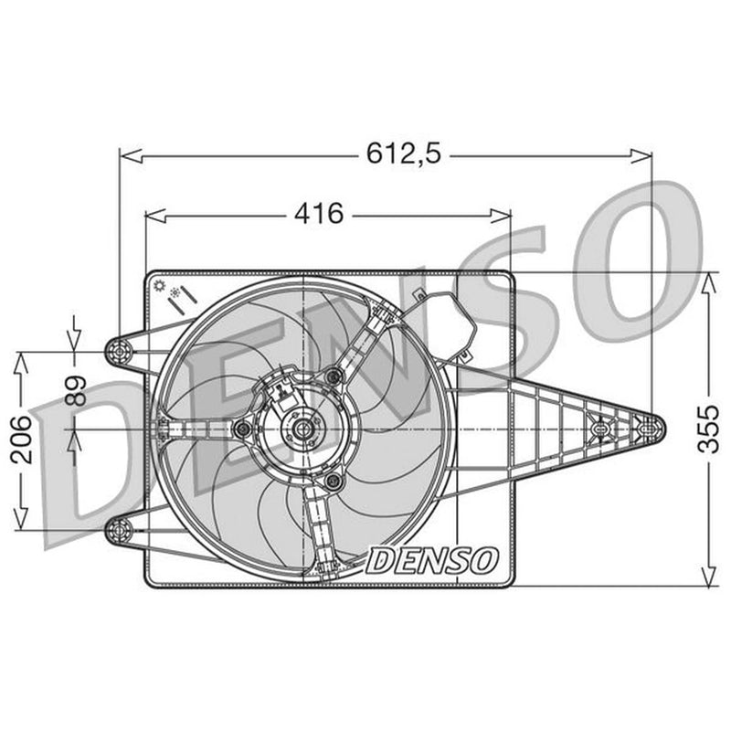Denso Engine Cooling Fan DER01004