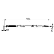 Bosch Handbrake Cable Left Rear 1 987 482 580