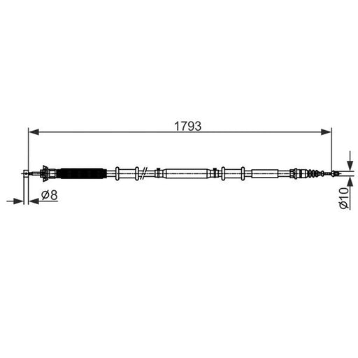 Bosch Handbrake Cable Left Rear 1 987 482 580