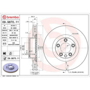 Brembo 2 x Front Brake Discs 09.9870.11