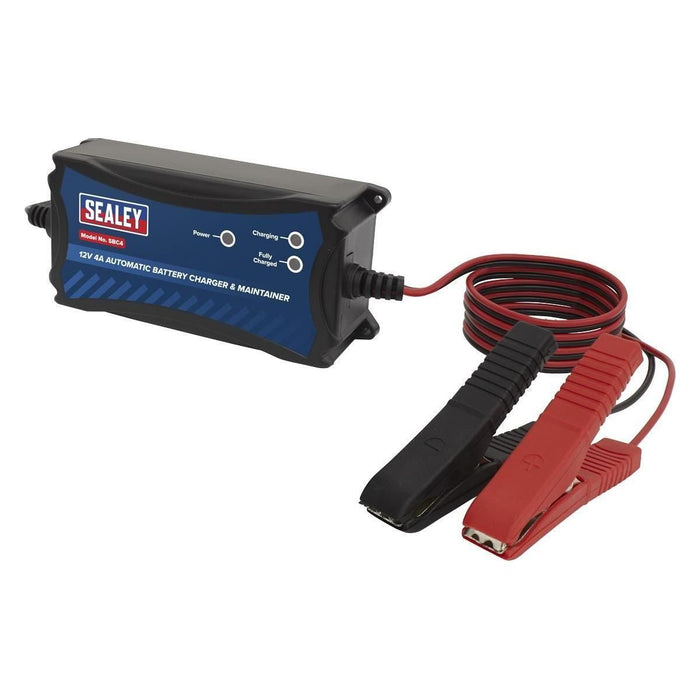 Sealey Battery Maintainer Charger 12V 4A Fully Automatic SBC4 Sealey  - Town Parts