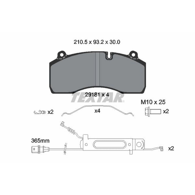 Textar Rear Brake Pad Set 2918101