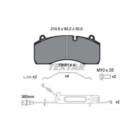 Textar Rear Brake Pad Set 2918101