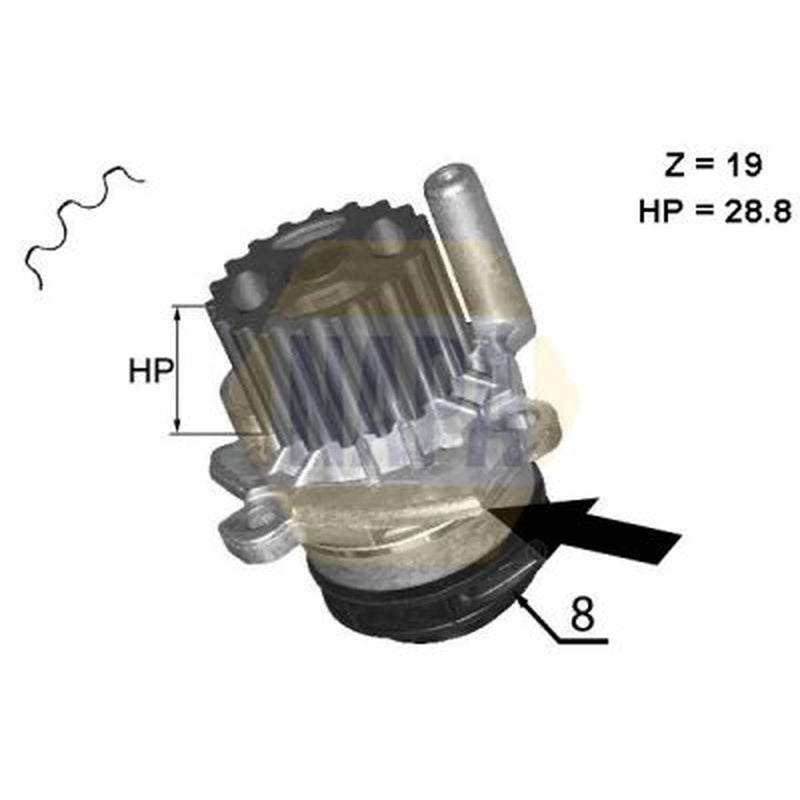 NAPA Engine Cooling Water Pump NWP1045