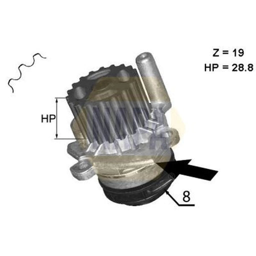 NAPA Engine Cooling Water Pump NWP1045