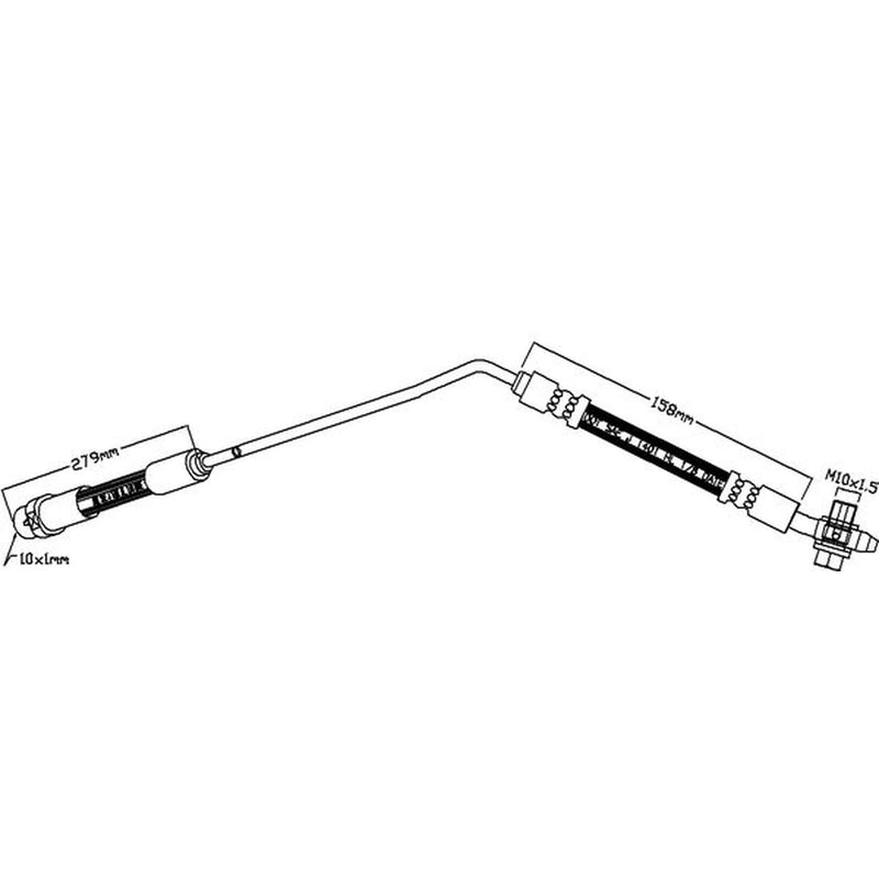 Juratek Brake Hydraulic Hose Line Rear Right JBH1022R
