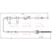 Apec Handbrake Cable Left Rear CAB1264