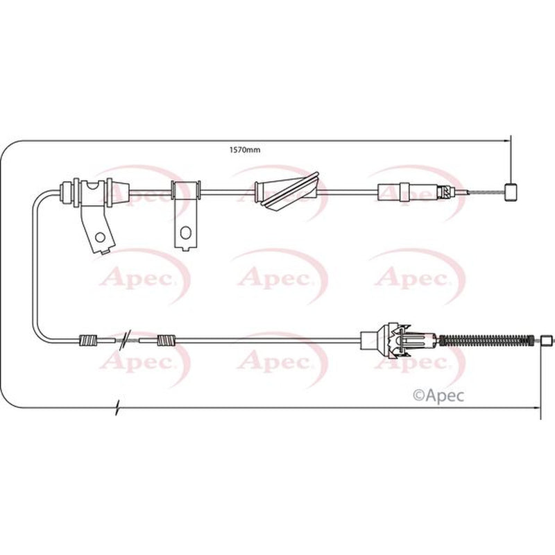 Apec Handbrake Cable Left Rear CAB1264