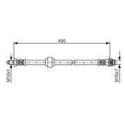 Bosch Brake Hydraulic Hose Line Front 1 987 476 953