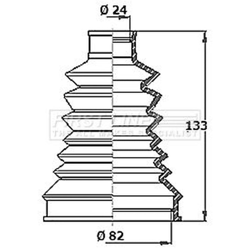 First Line Drive Shaft Bellow Kit Front Left Polychloropren FCB2226R