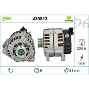 Valeo Car Alternator 12V 439813