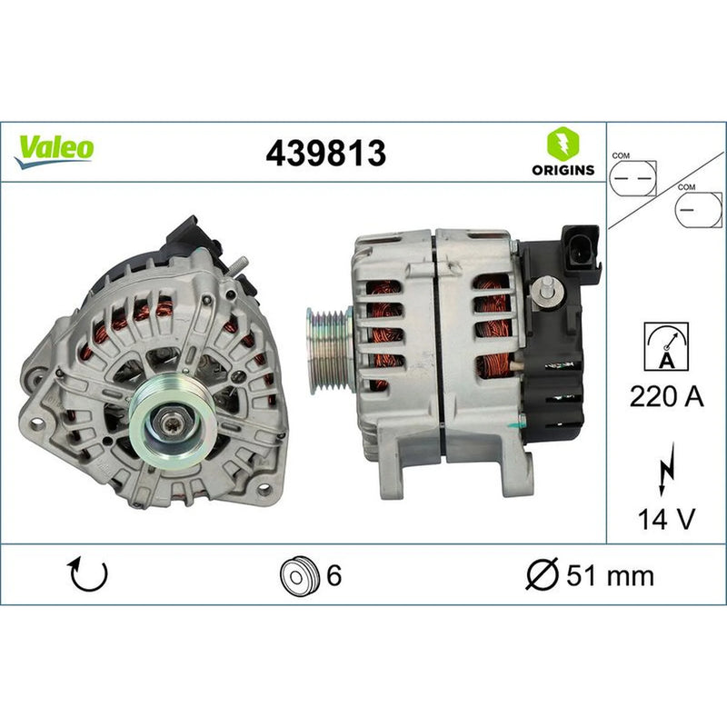 Valeo Car Alternator 12V 439813