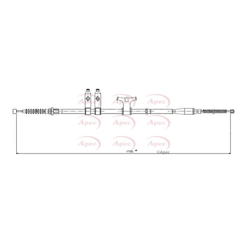 Apec Handbrake Cable Right Rear CAB1581