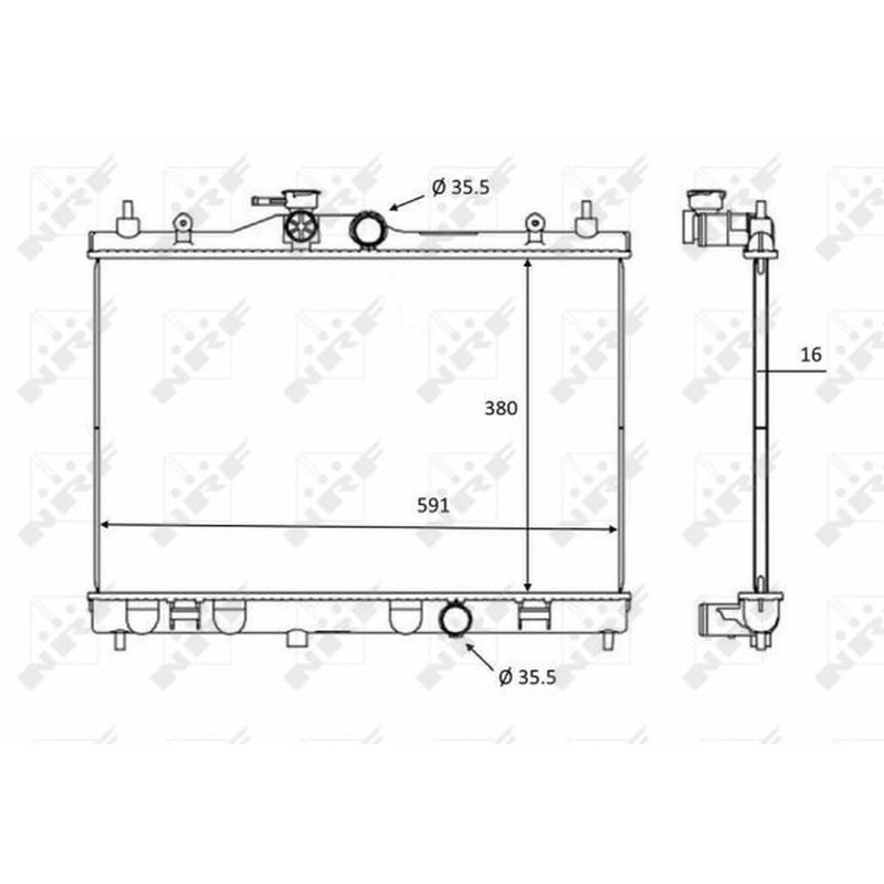 NRF Engine Radiator 58236