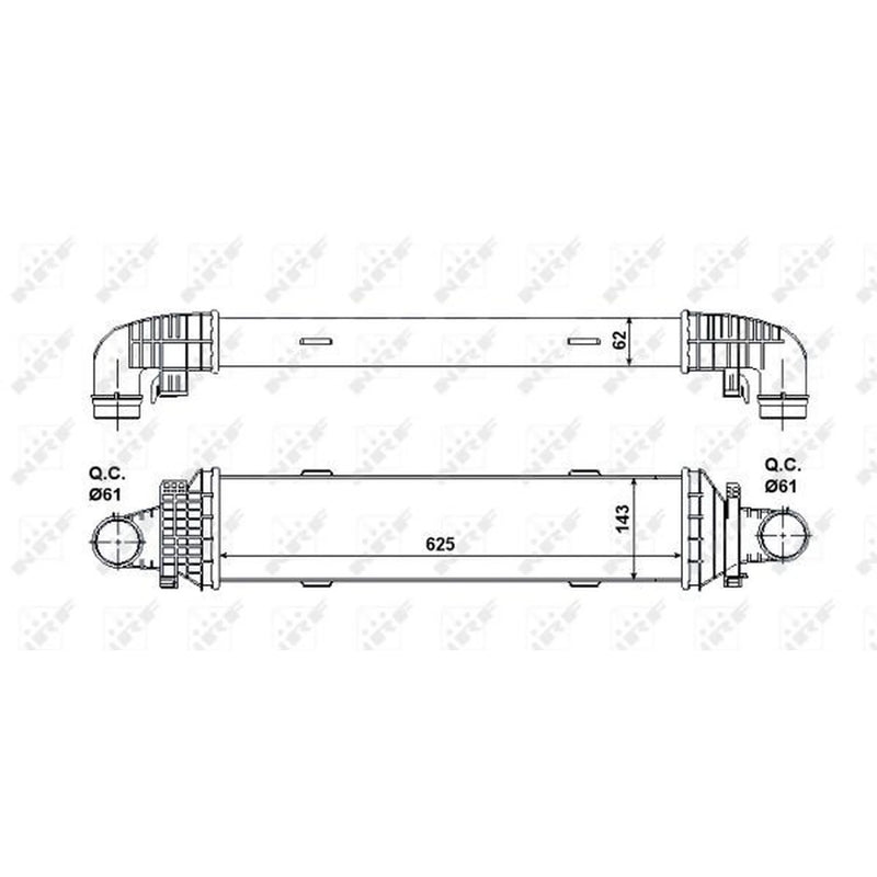 NRF Intercooler (Charge Air Cooler) 30504